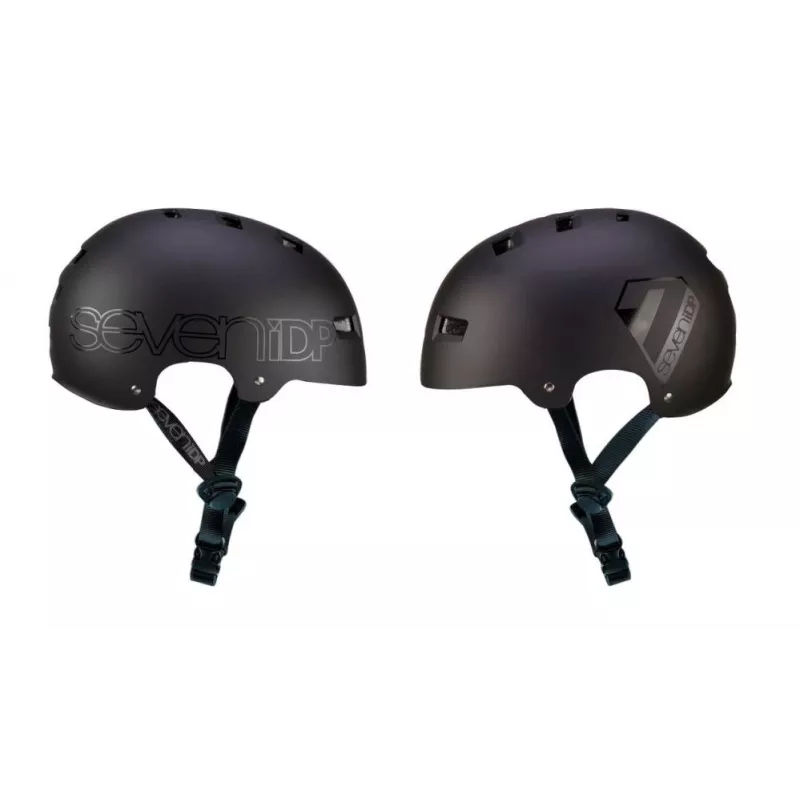 7idp Seven M3 Dirt Lid helma - Matt Black Gloss Black | kasitro.live