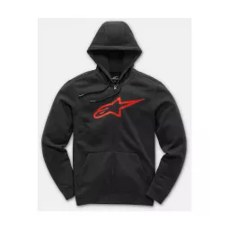 Alpinestars Ageless II mikina Black/Red - s kapucí a zipem